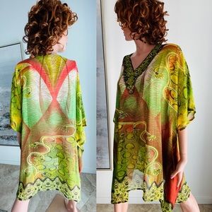 etc. by LAZY DAISY NWT Resort CAFTAN Cover-Up O/S